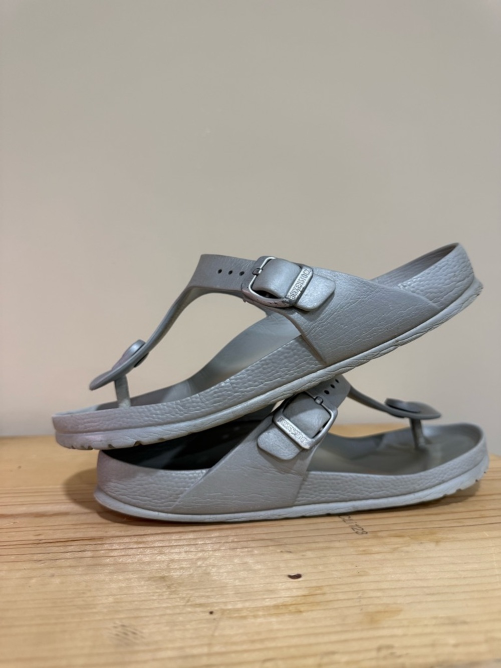 Birkenstock silver sandals size 37 - Picture 2 of 5